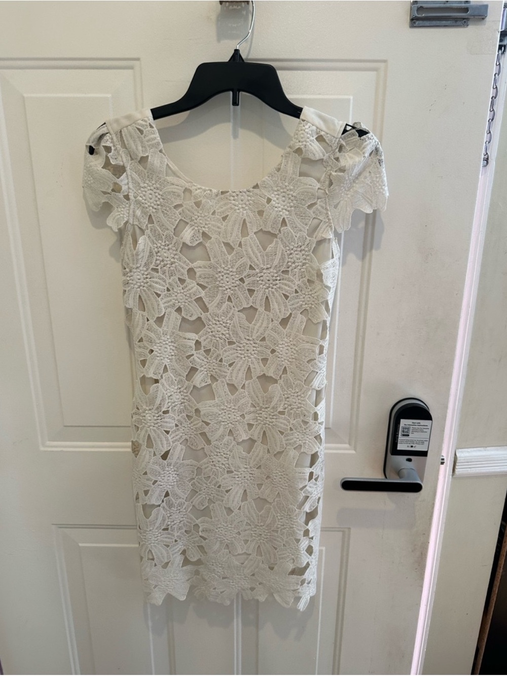 Double Zero White Crochet Mini Dress
